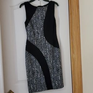 Cache color block midi dress